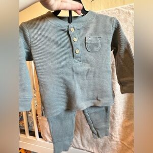 Carters little planet waffle knit set